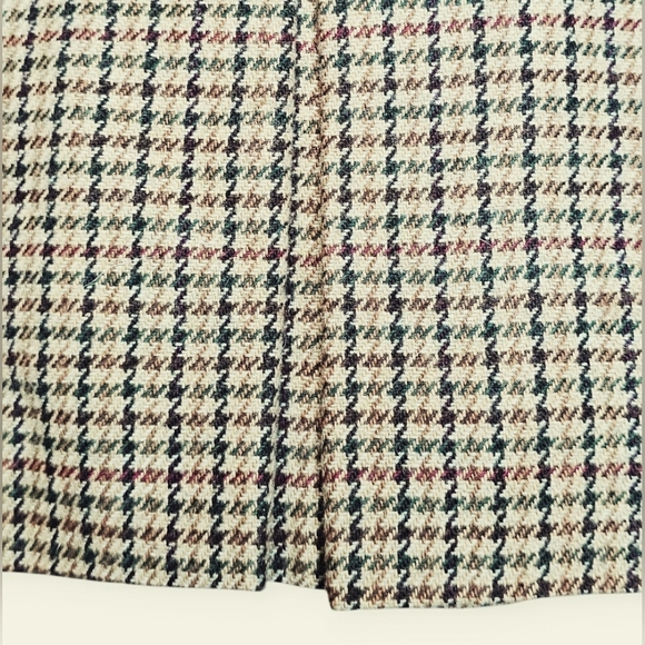 RARE Vintage Ralph Lauren Kids Wool A Line Houndstooth Corduroy Button Up Coat - Picture 9 of 15